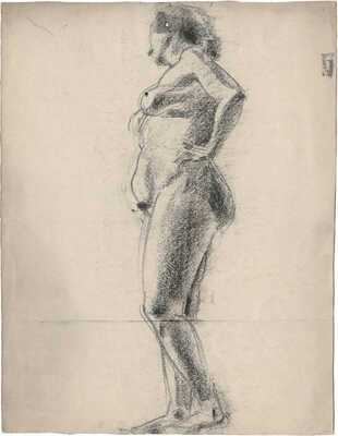 Смирнов Борис Александрович. Обнаженная, держащая левую руку на талии